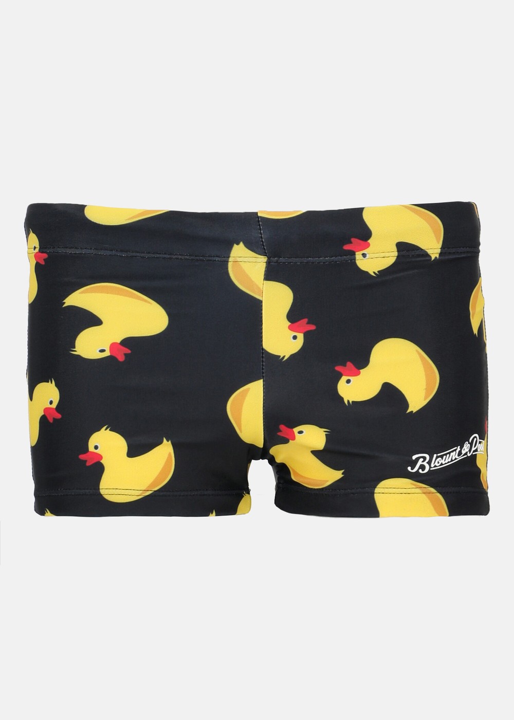 Tropical Swim Trunk Jr, Black Yellow Duck, 160,  Badbyxor