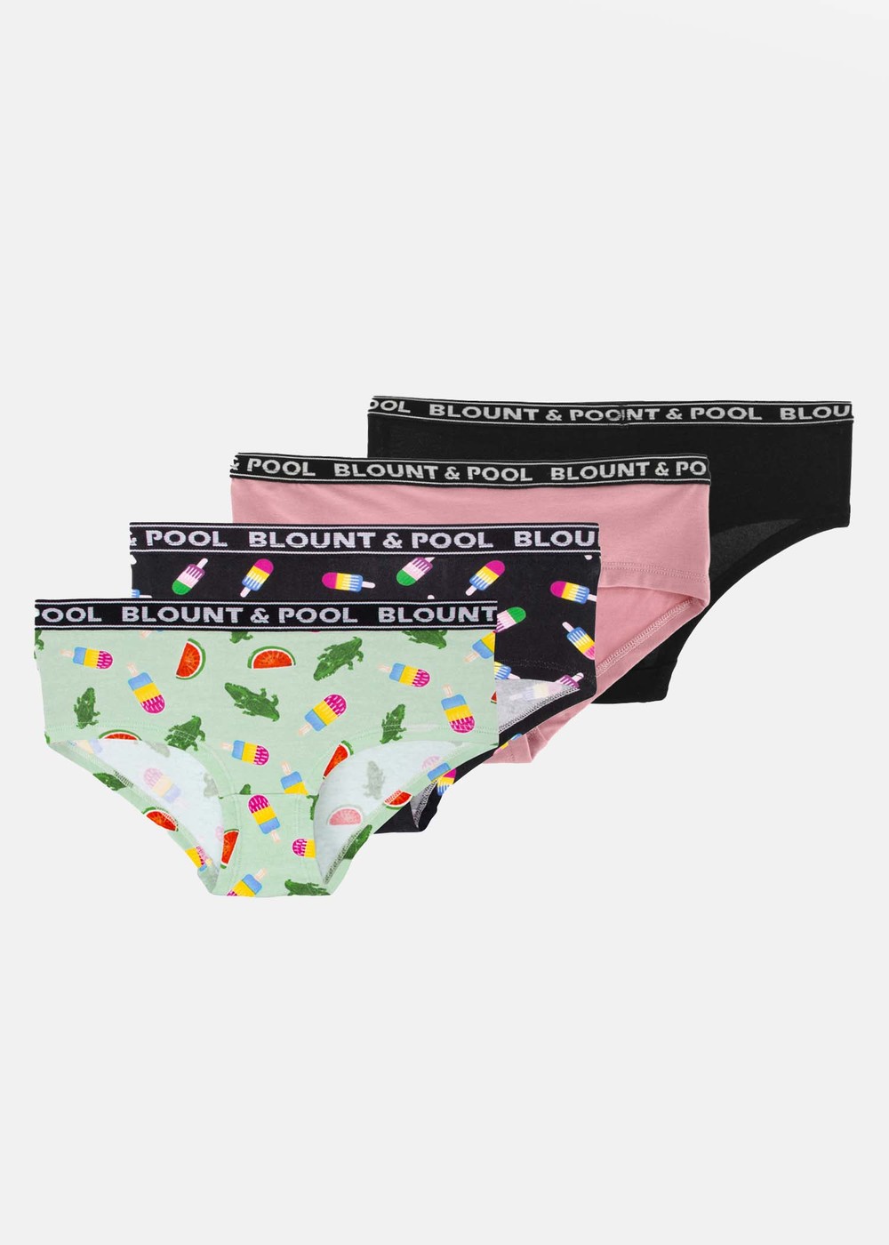 Tropical Hipster 4-Pack Jr, Black Ice Cream/Black/Mint Cro, 146-152,  Underkläder Tropical Hipster 4-Pack Jr, Black Ice Cream/Black/Mint Cro, 146-152,  Underkläder