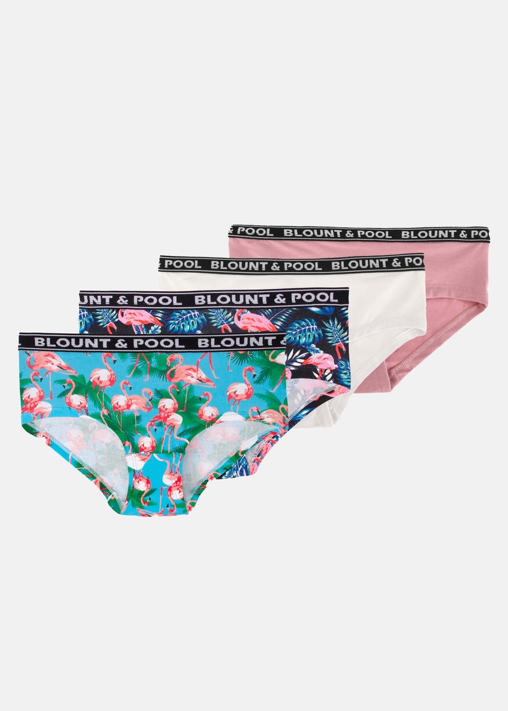 Tropical Hipster 4-Pack Jr, Flamingo Leaf/Dusty Rose/Turqu, 158-164,  Underkläder | Kläder//Linnen//Dam | Padelspecialisterna