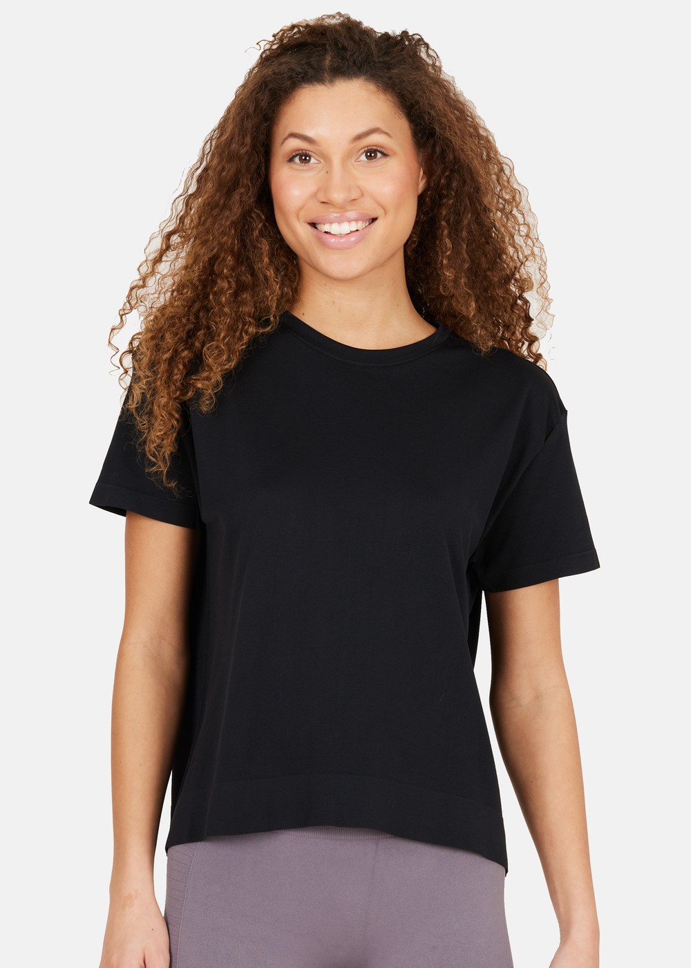 Laimeia W Oversize Seamless S/, Black, S/M,  Löpar-T-Shirts