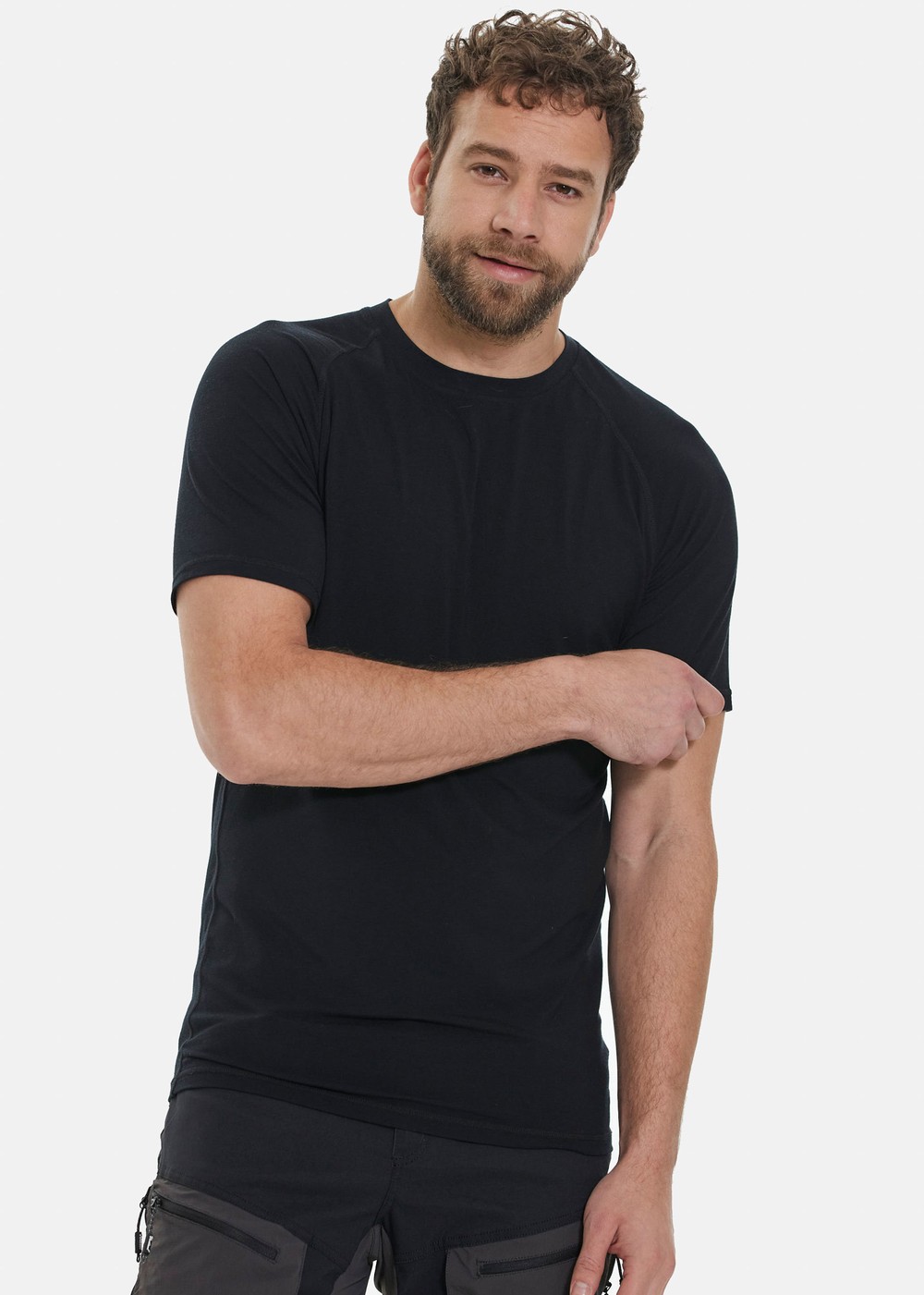 Bosco M Wool Ss O-Neck T-Shirt, Black, Xl,  T-Shirts