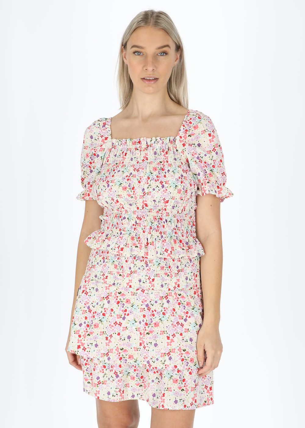 Miami Smock Top W, Multi Flower, 36,  Toppar Miami Smock Top W, Multi Flower, 36,  Toppar