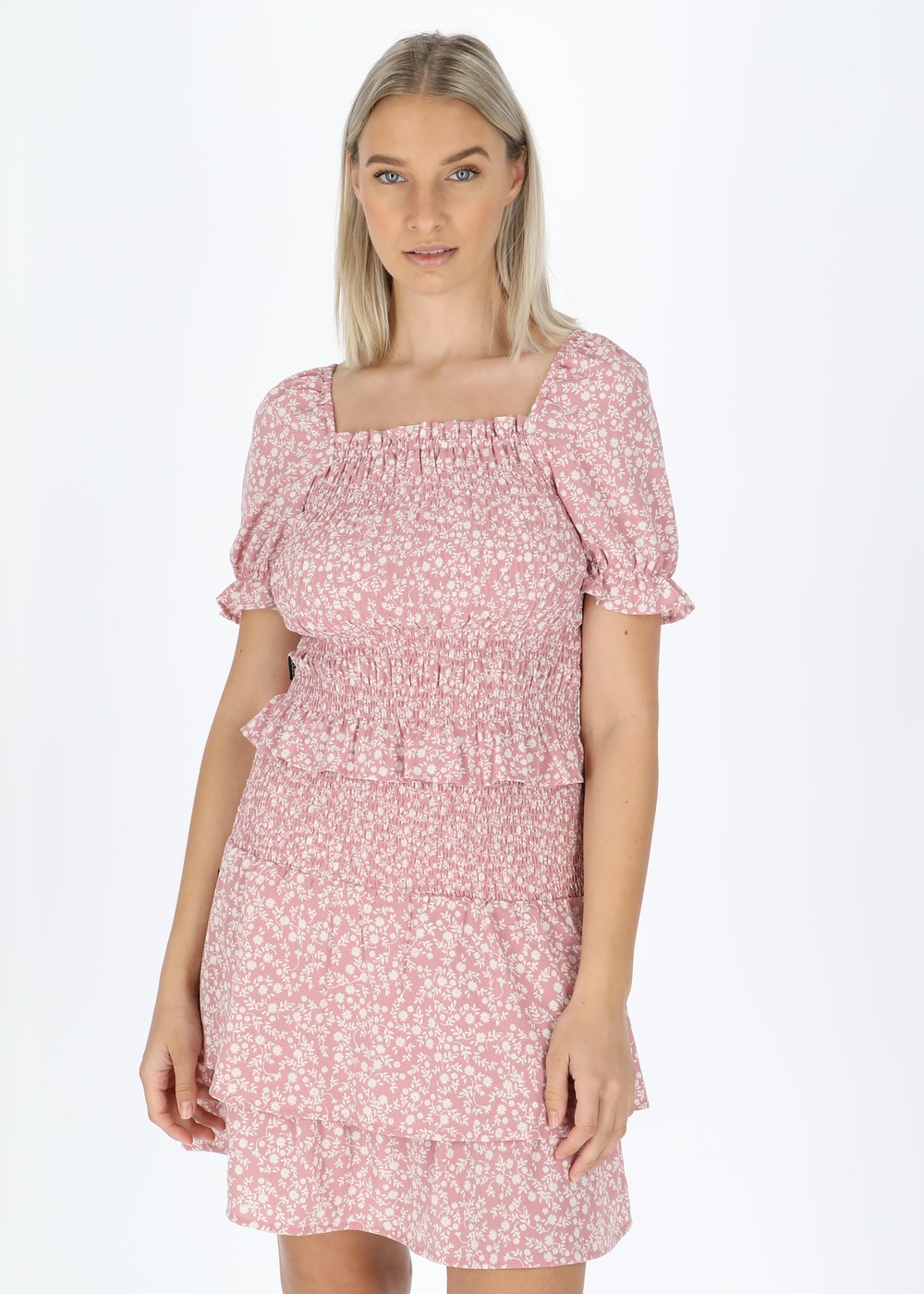 Miami Smock Top W, Dusty Rose Flower, 48,  Toppar Miami Smock Top W, Dusty Rose Flower, 48,  Toppar