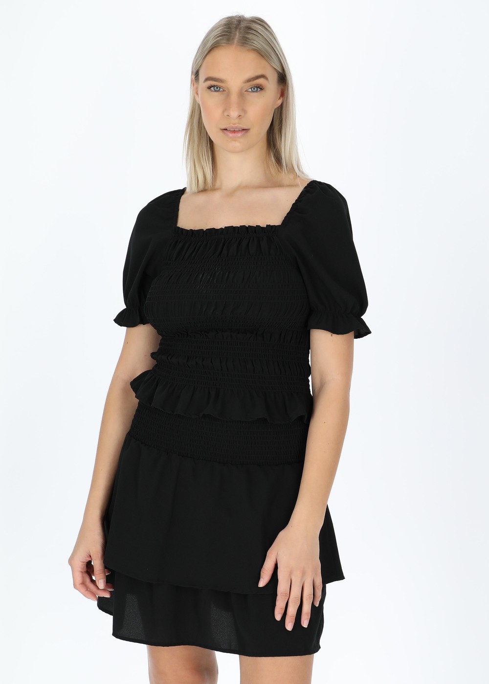 Miami Smock Top W, Black, 50,  Toppar