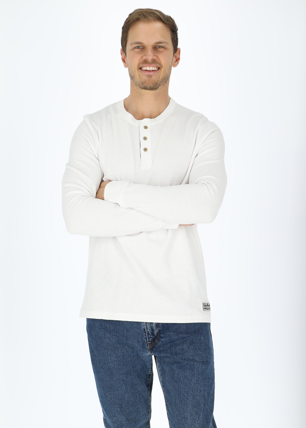 Henley Shirt, White, M,  Sweatshirts Henley Shirt, White, M,  Sweatshirts