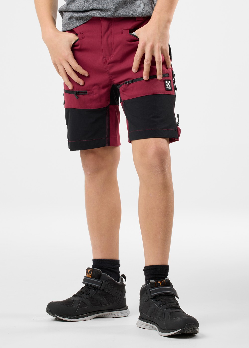 Colorado Stretch Shorts Jr, Dk.Burgundy/Black, 100,  Vandringsshorts Colorado Stretch Shorts Jr, Dk.Burgundy/Black, 100,  Vandringsshorts