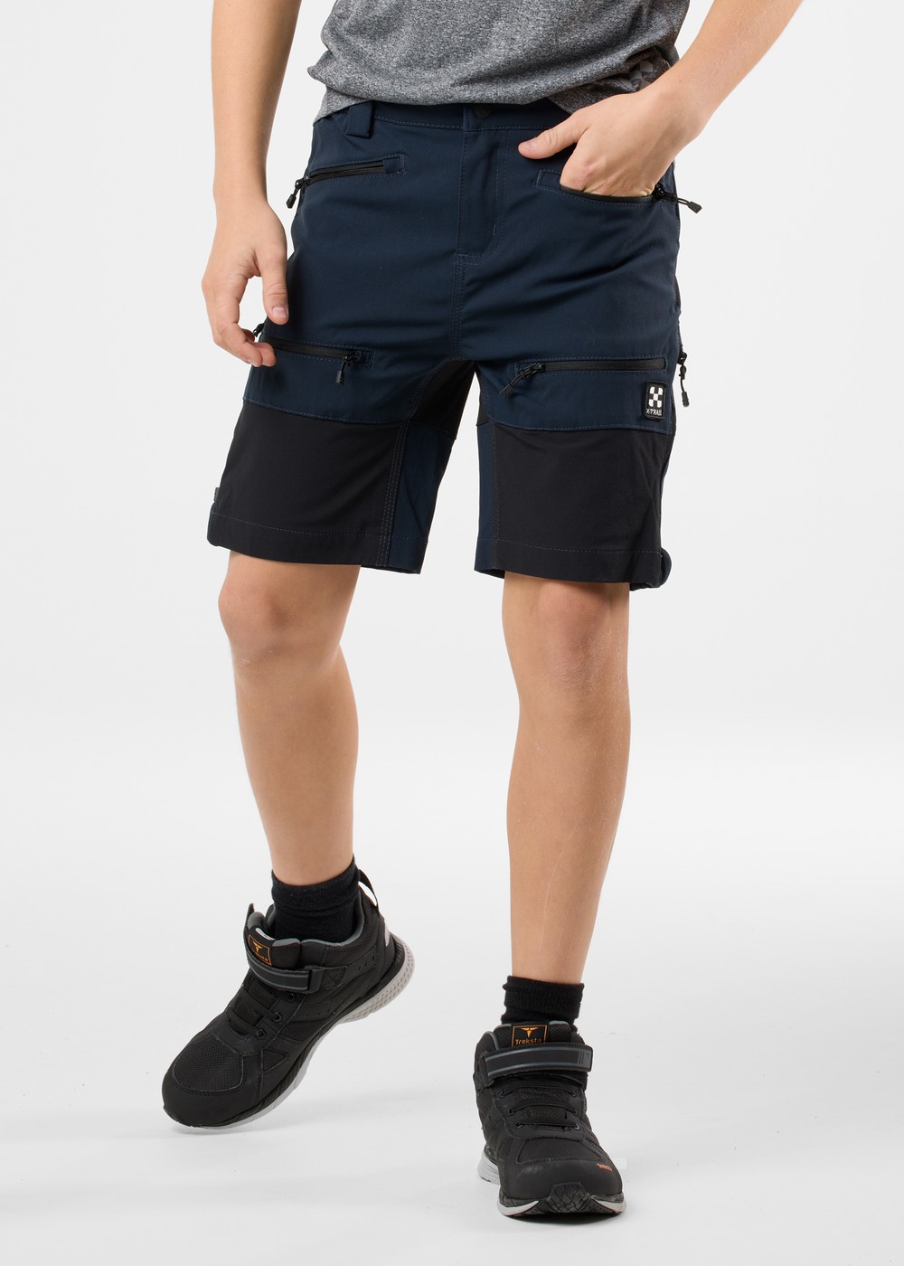 Colorado Stretch Shorts Jr, Dk. Navy/Black, 110,  Vandringsshorts Colorado Stretch Shorts Jr, Dk. Navy/Black, 110,  Vandringsshorts