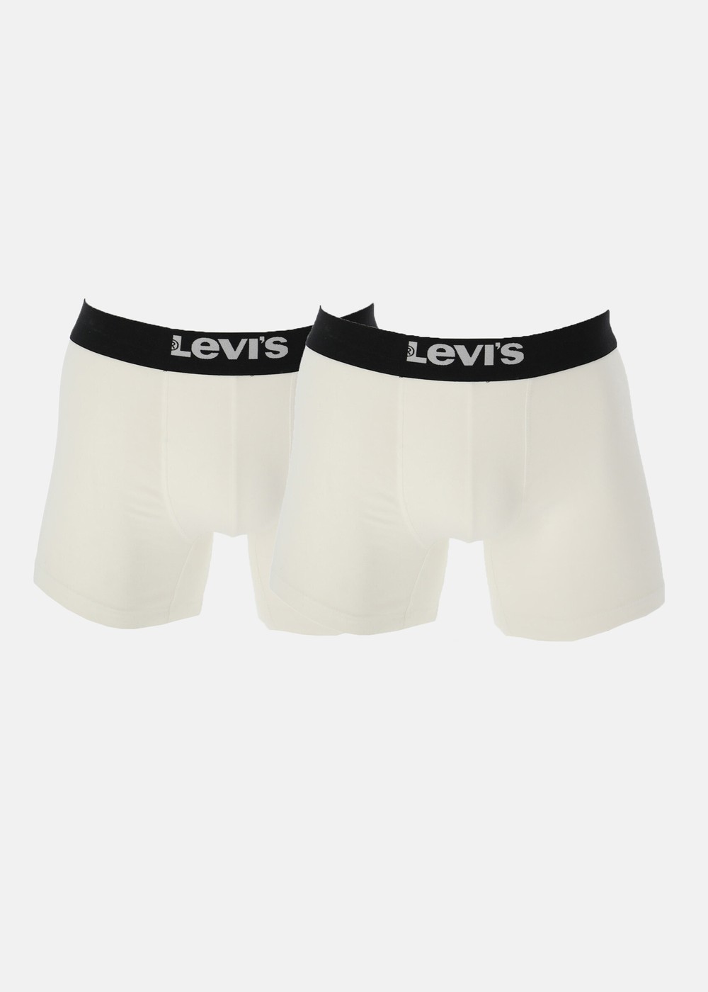 Levis Men Solid Basic Boxer Br, White/Black, S,  Underkläder