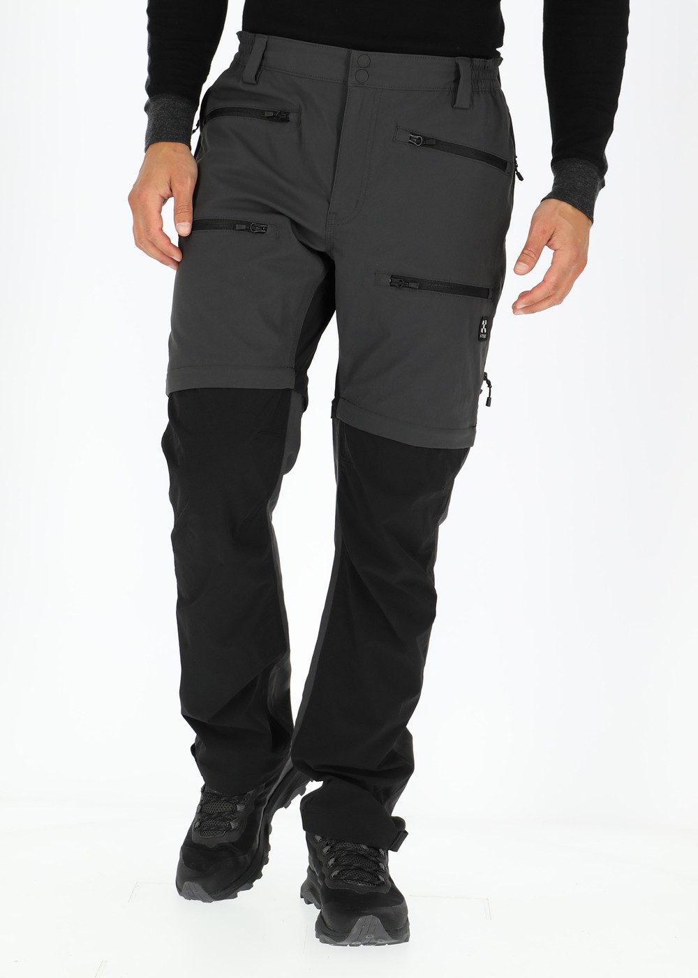 Colorado Stretch Zip-Off Pants, Charcoal/Black, Xs,  Vandringsbyxor