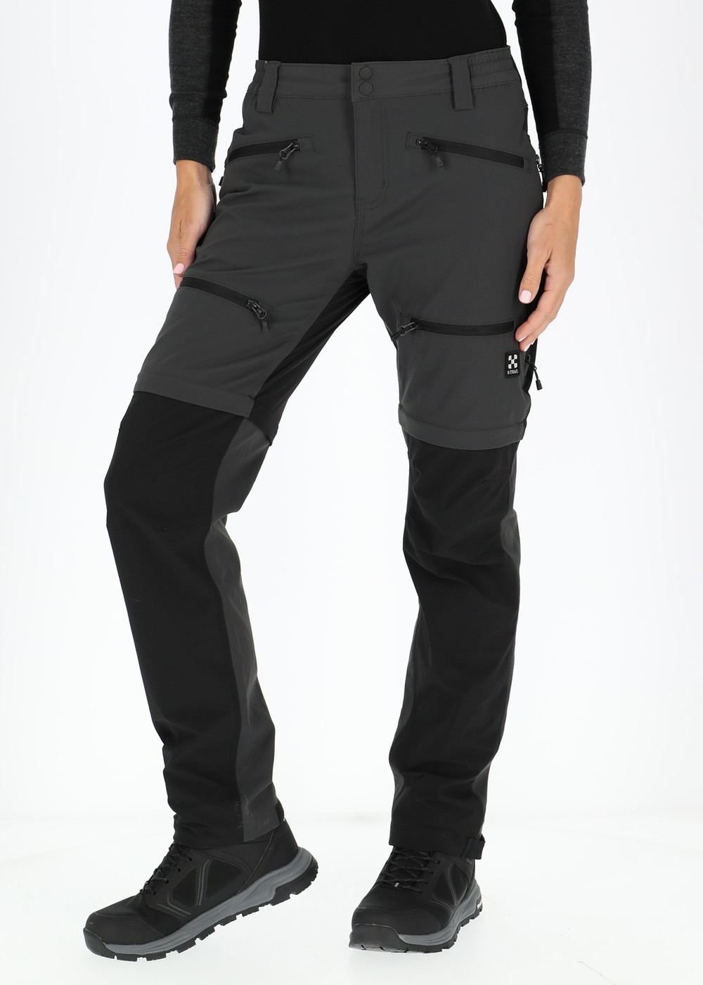 Colorado Stretch Zip-Off Pants W, Charcoal/Black, 46,  Vandringsbyxor