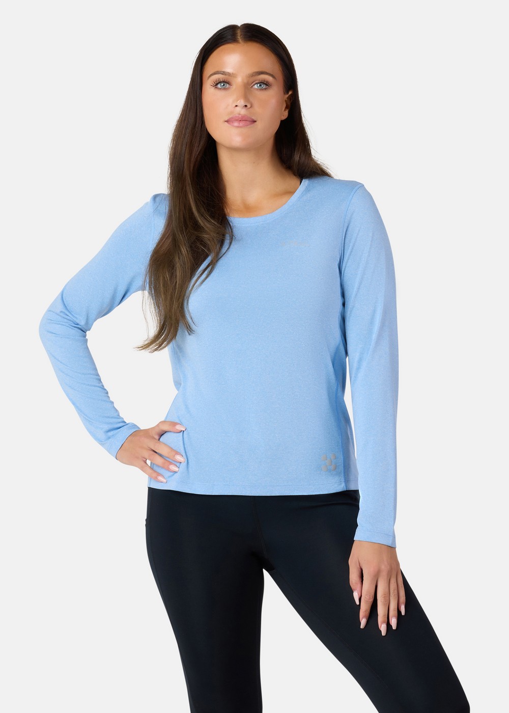 Training L/S Tee Ii W, Lt. Blue Melange, 44,  Träningströjor