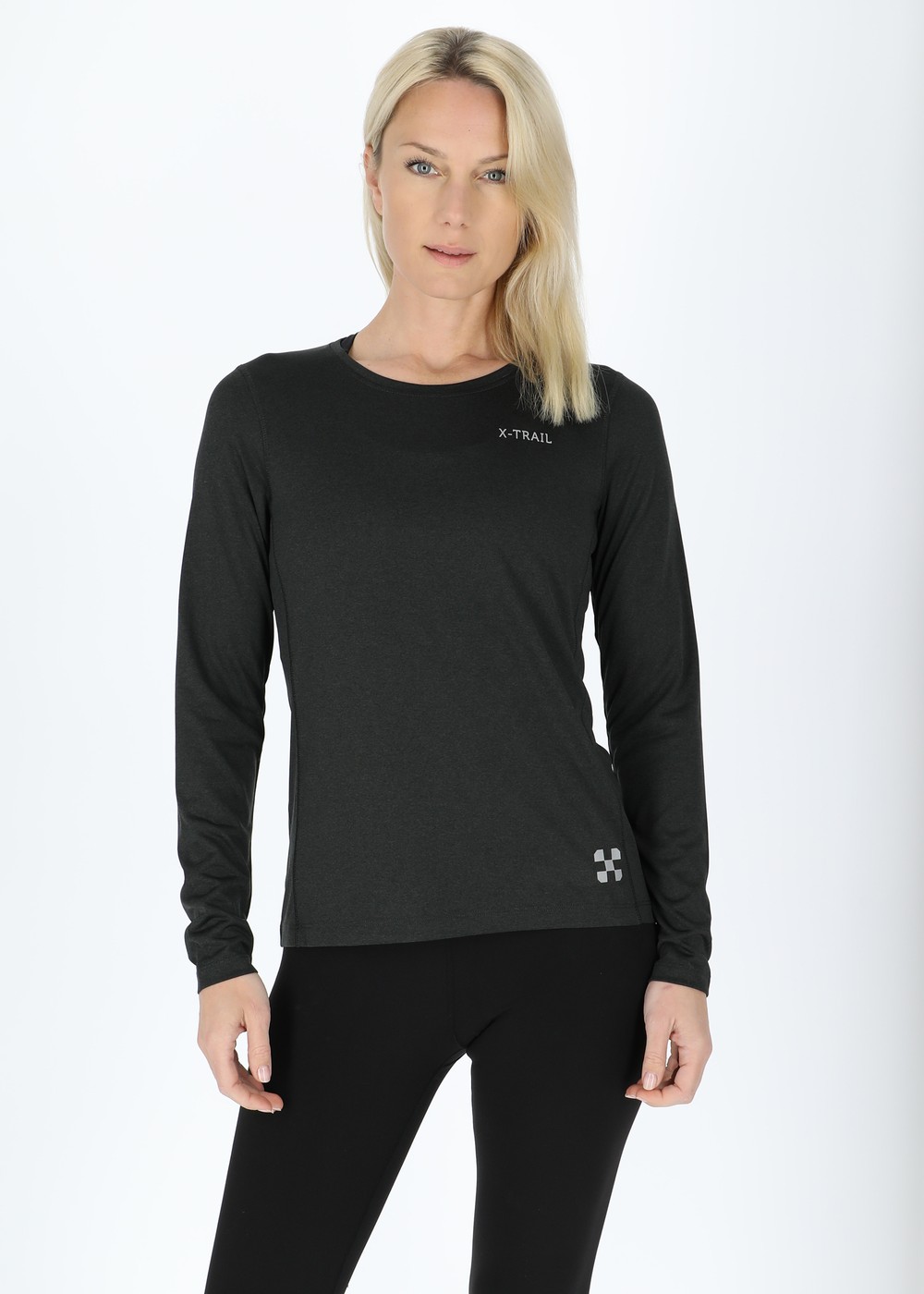 Training L/S Tee Ii W, Black Melange, 48,  Träningströjor