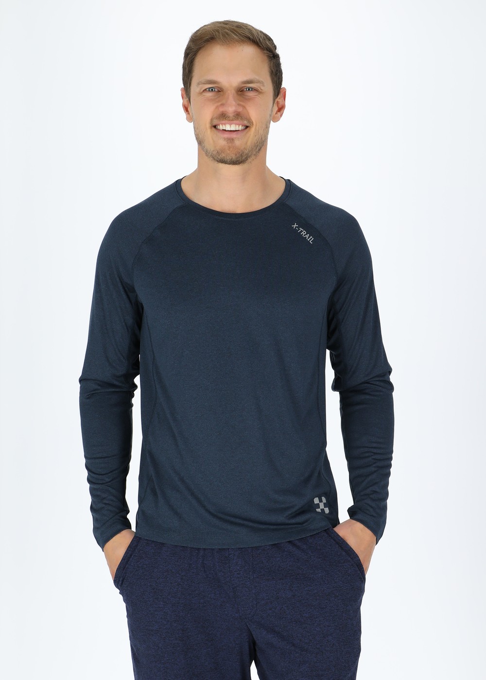 Training L/S Tee Ii, Dk. Navy Melange, S,  Tränings-T-Shirts Training L/S Tee Ii, Dk. Navy Melange, S,  Tränings-T-Shirts