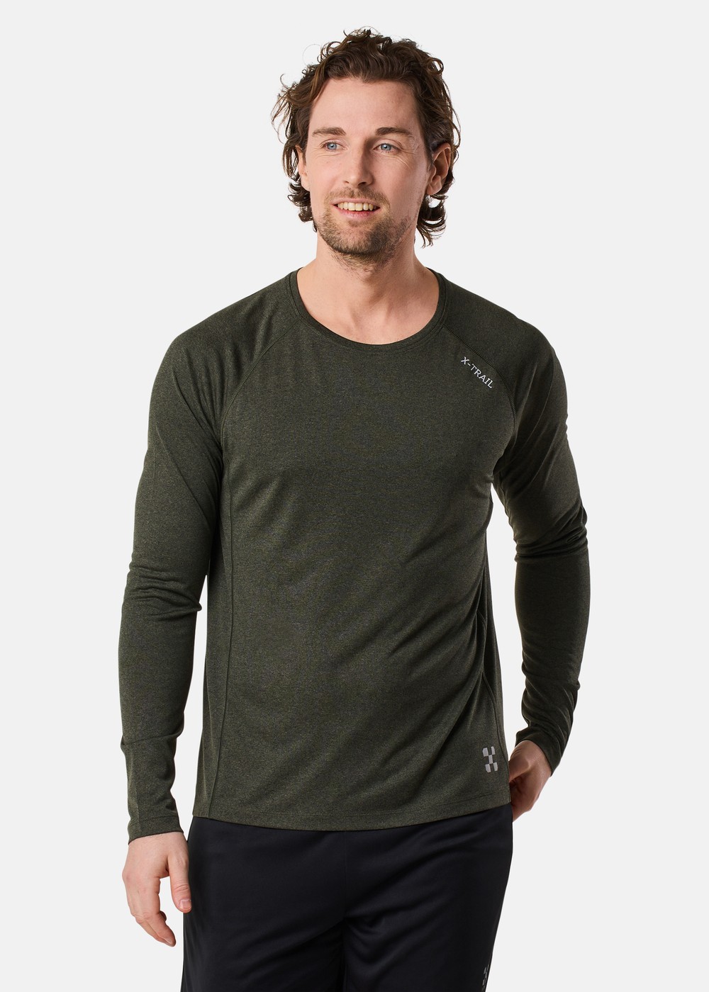 Training L/S Tee Ii, Dk. Olive Melange, 3xl,  Tränings-T-Shirts