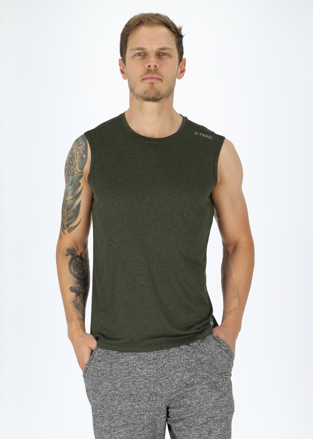 Training Singlet Ii, Olive Melange, 3xl,  Träningslinnen Training Singlet Ii, Olive Melange, 3xl,  Träningslinnen