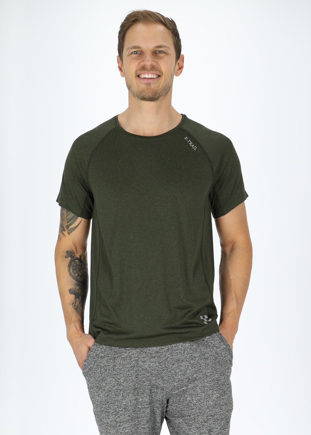 Training Tee Ii, Olive Melange, Xl,  Löpar T-Shirts Training Tee Ii, Olive Melange, Xl,  Löpar T-Shirts