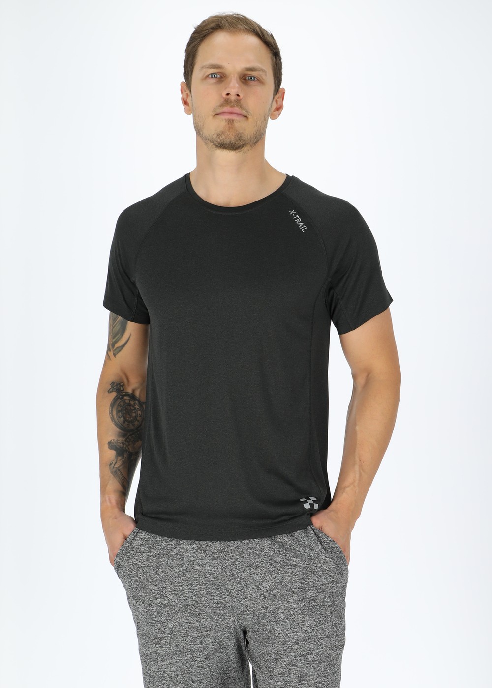 Training Tee Ii, Black Melange, Xl,  Löpar T-Shirts