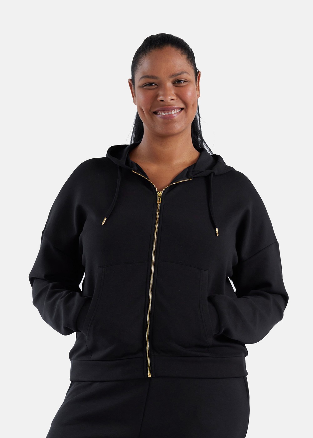 Tiamo W Hoody Full Zip, Black, 52,  Hoodies | Kläder//T-Shirts//Dam | Padelspecialisterna