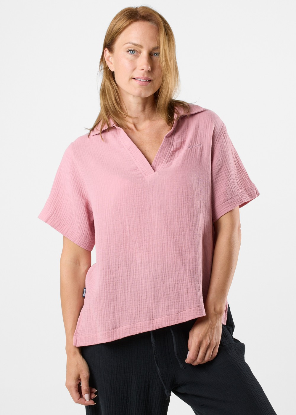 Maxime Blouse W, Dusty Rose, 46,  Kortärmade Skjortor