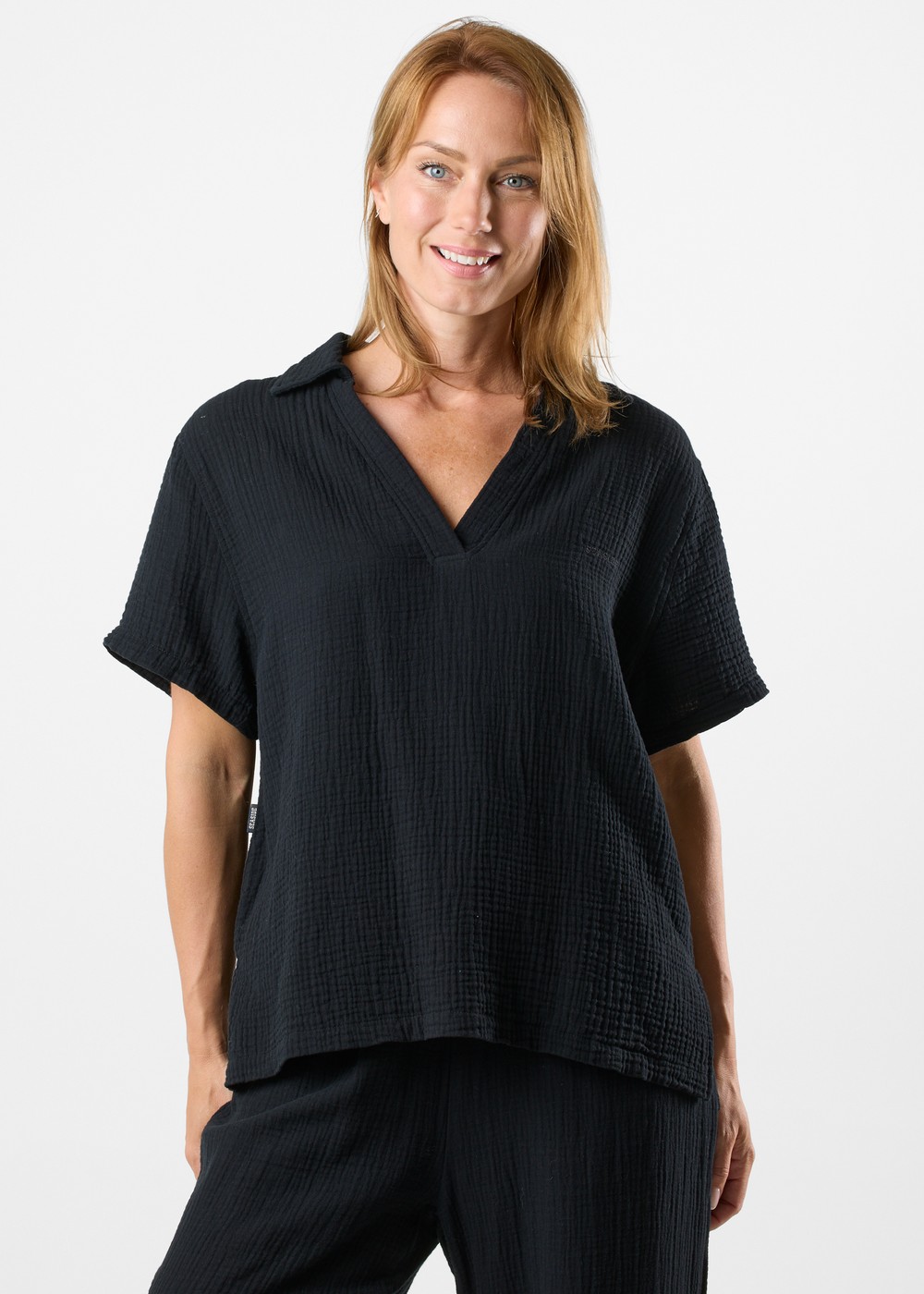 Maxime Blouse W, Black, 42,  Kortärmade Skjortor | Kläder//T-Shirts//Herr | Padelspecialisterna