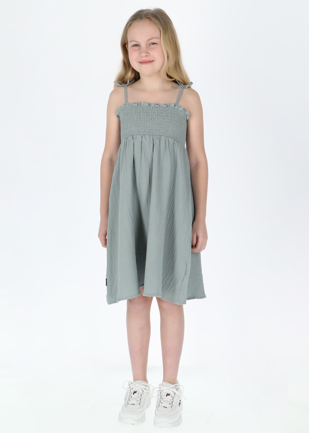 Maxime Smock Dress Jr, Seaweed Green, 170,  Klänningar