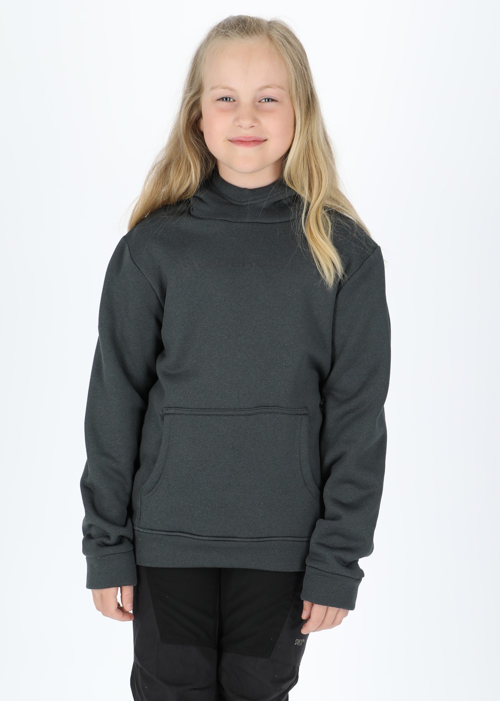 Trondheim Stretch Hood Jr, Black Melange, 140,  Hoodies