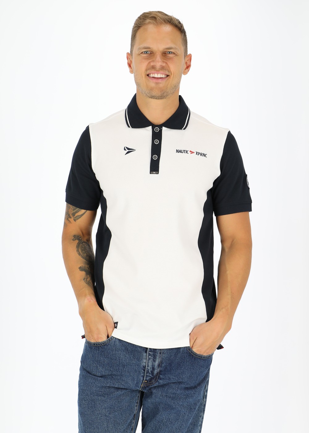 Marstrand Vertikcal Piké, Dk Navy/White, S,  Piketröjor Marstrand Vertikcal Piké, Dk Navy/White, S,  Piketröjor