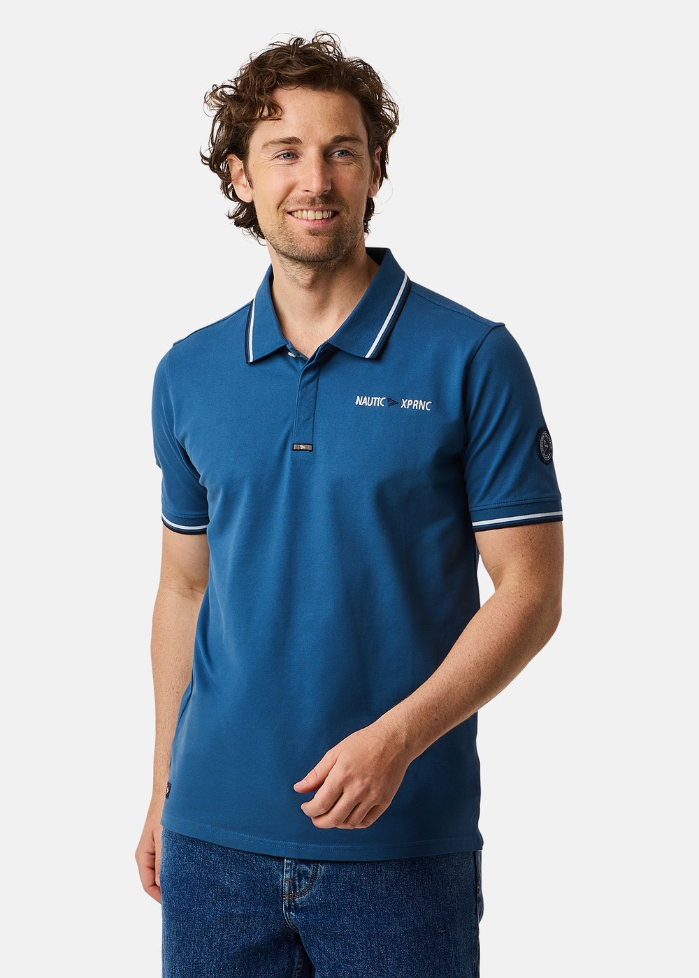 Marstrand Crew Piké, Denim Blue, 3xl,  Piketröjor Marstrand Crew Piké, Denim Blue, 3xl,  Piketröjor