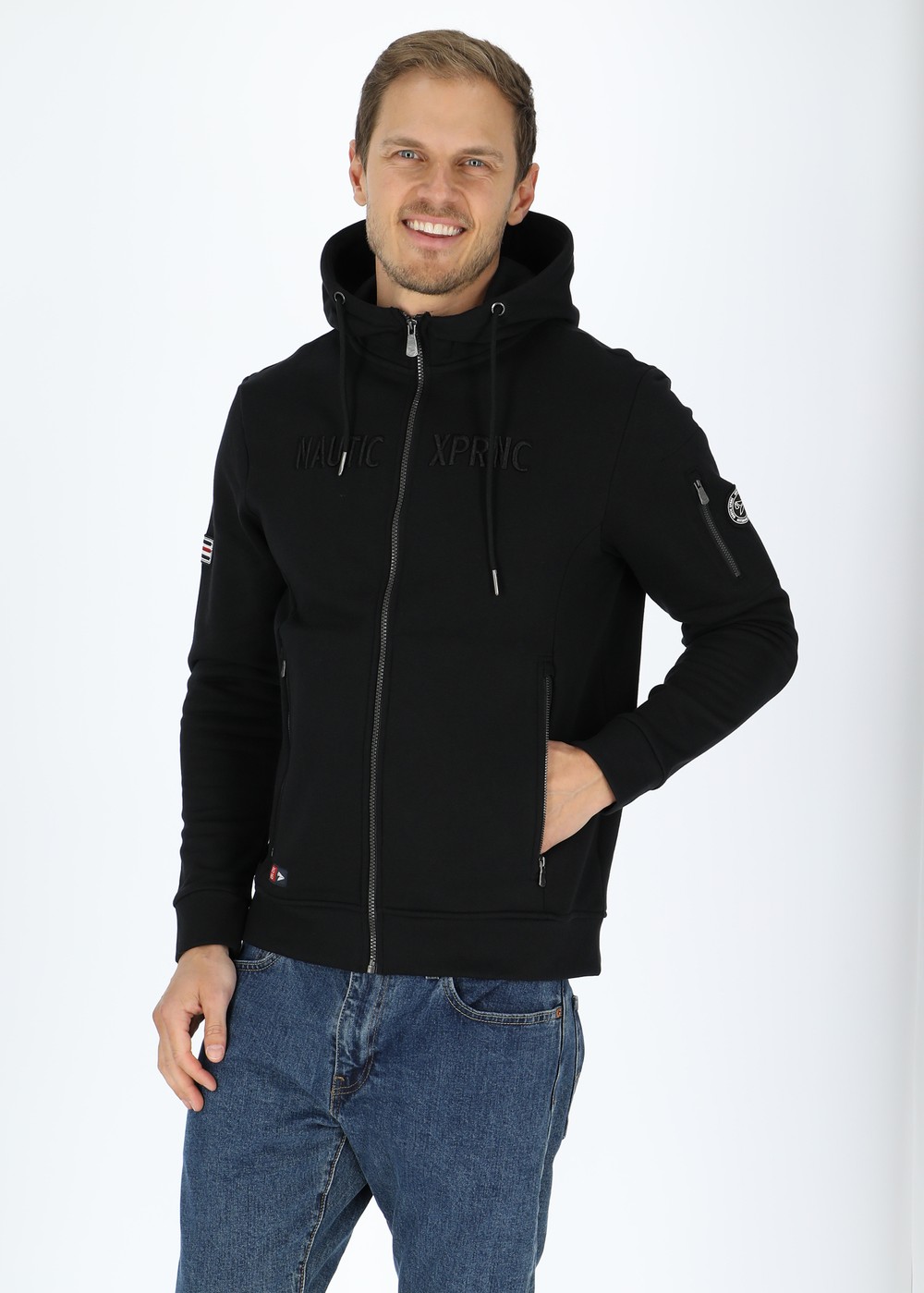 Marstrand Zip Hood, Black, S,  Hoodies