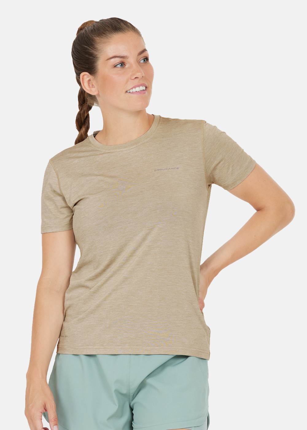 Maje W Melange S/S Tee, Dove, 44,  Löpar-T-Shirts Maje W Melange S/S Tee, Dove, 44,  Löpar-T-Shirts
