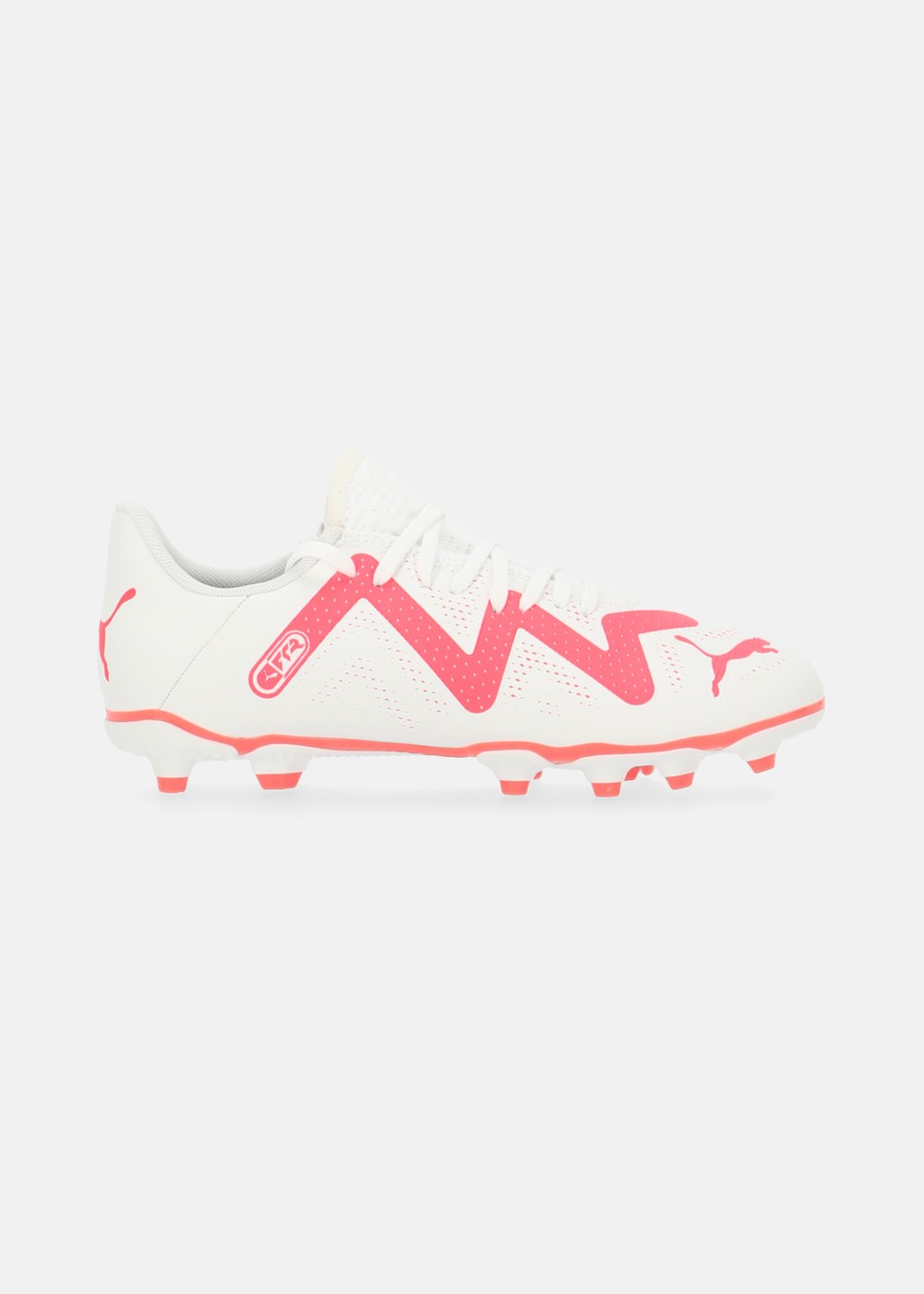 Future Play Fg/Ag Jr, Puma White-Fire Orchid, 38,5