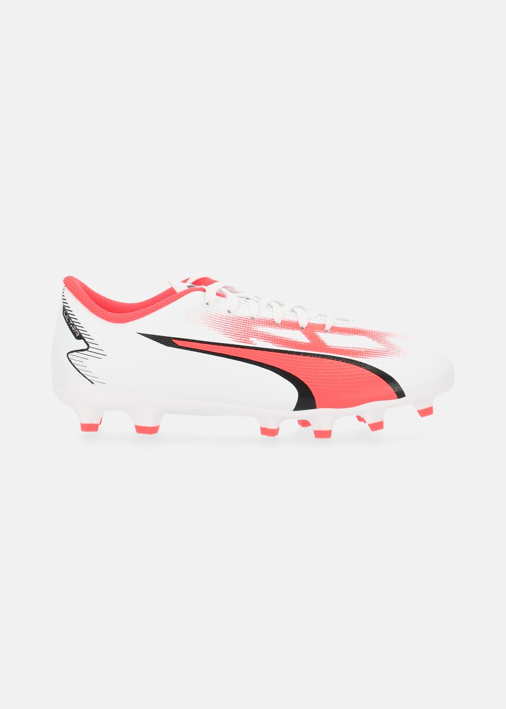 Ultra Play Fg/Ag Jr, Puma White-Puma Black-Fire Orc, 38,5