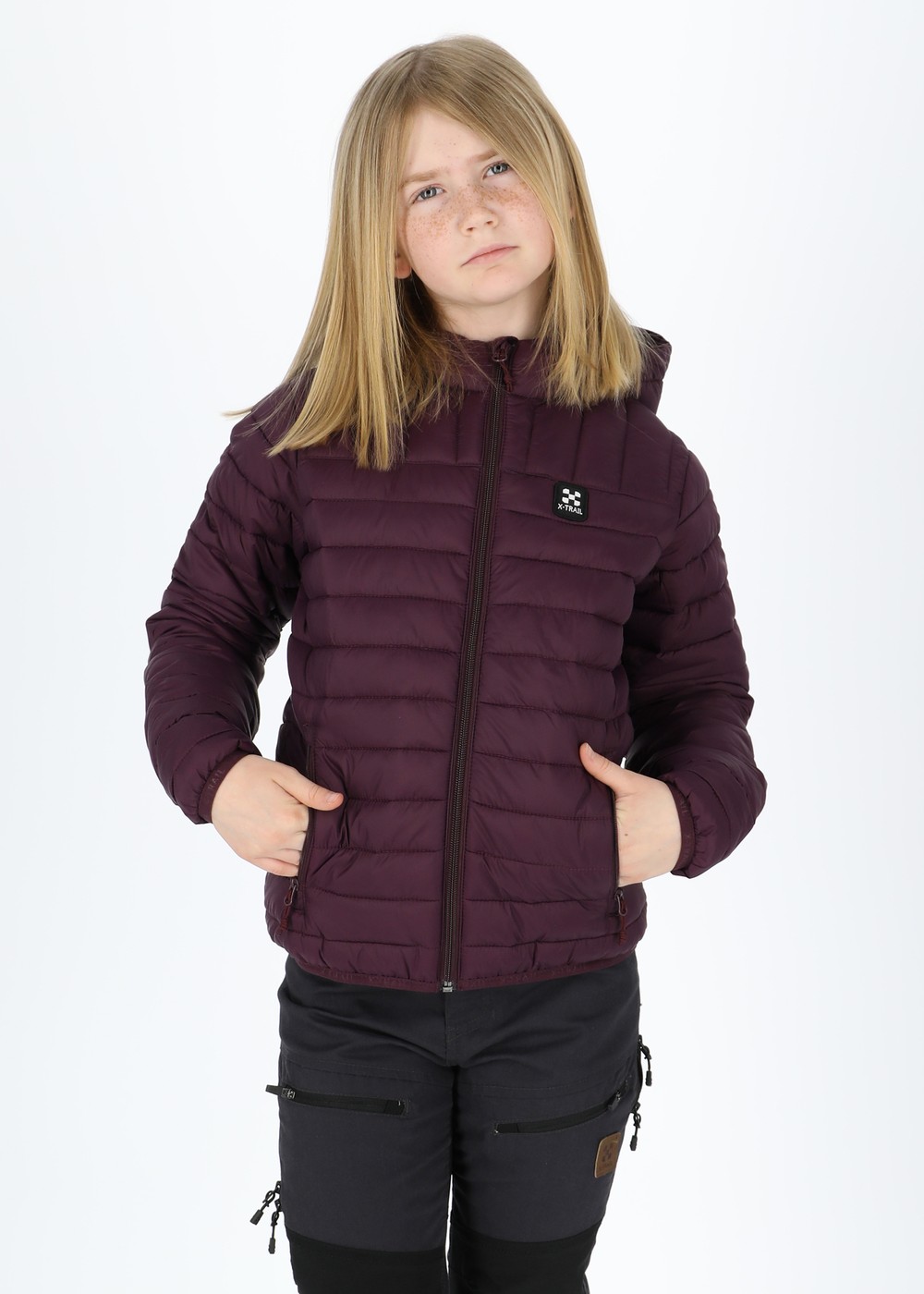 Colorado Lightweight Hooded Jacket Jr, Burgundy, 130,  Jackor