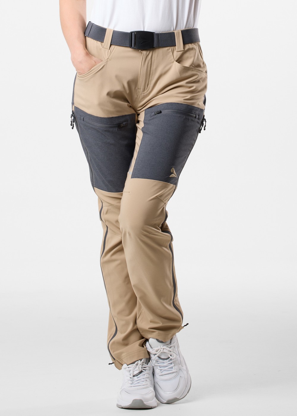 Sail Pants W, Beige/Charcoal Melange, 44,  Byxor | Skor//Sandaler//Sommarskor | Padelspecialisterna