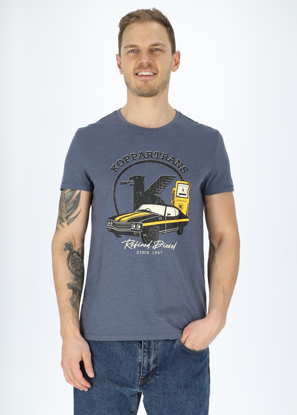 Car Logo Tee, Denim Blue Melange, Xl,  T-Shirts Car Logo Tee, Denim Blue Melange, Xl,  T-Shirts
