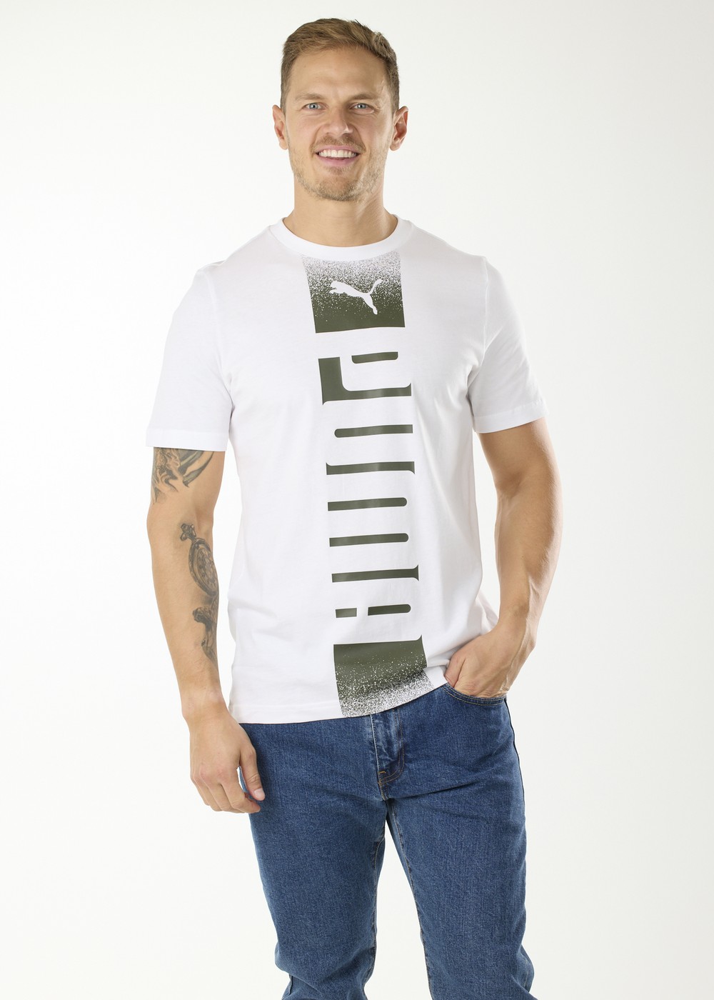 Ess Rebel Tee, Puma White, 2xl,  T-Shirts