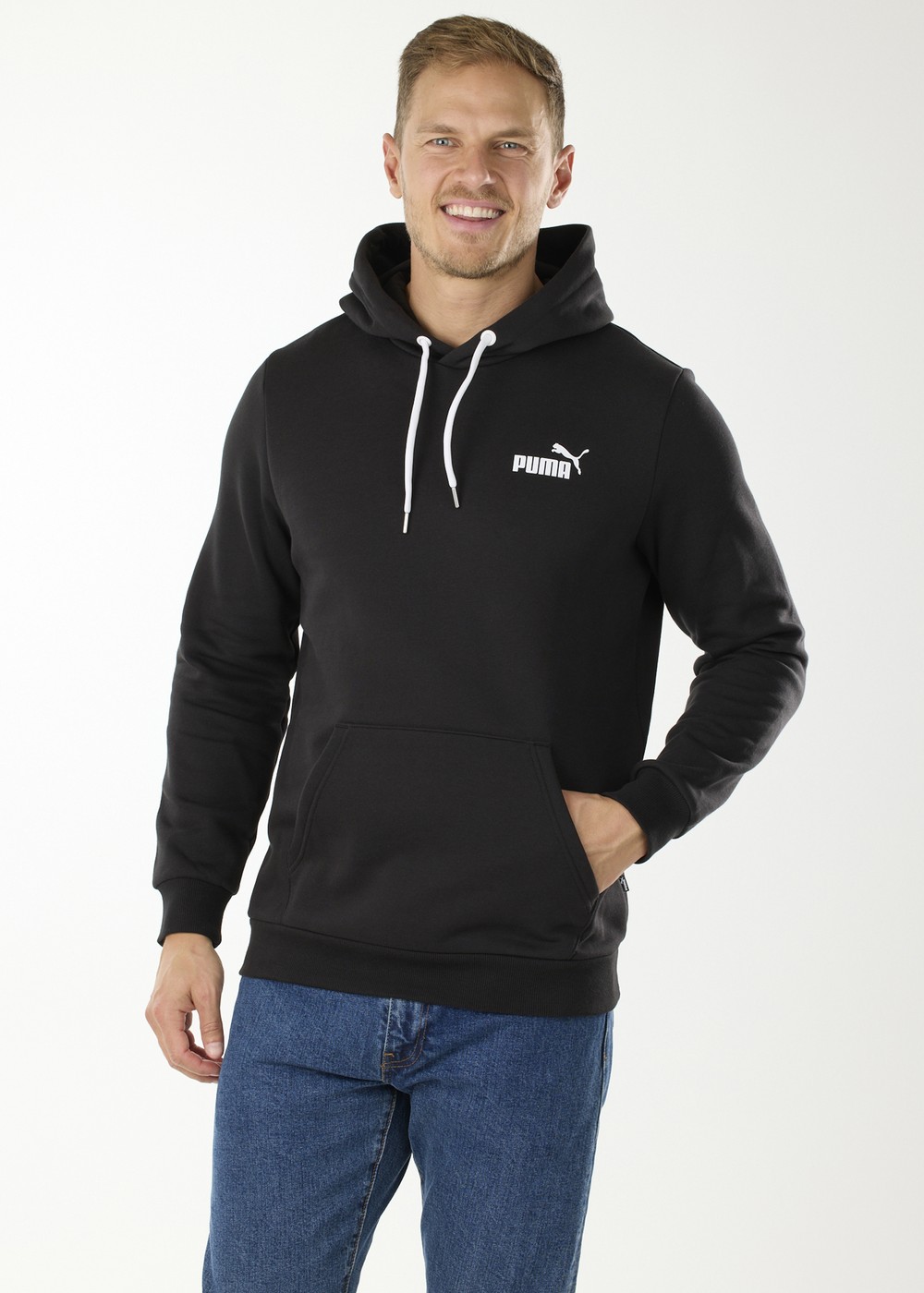 Ess Rebel Hoodie Fl, Puma Black, S,  Hoodies