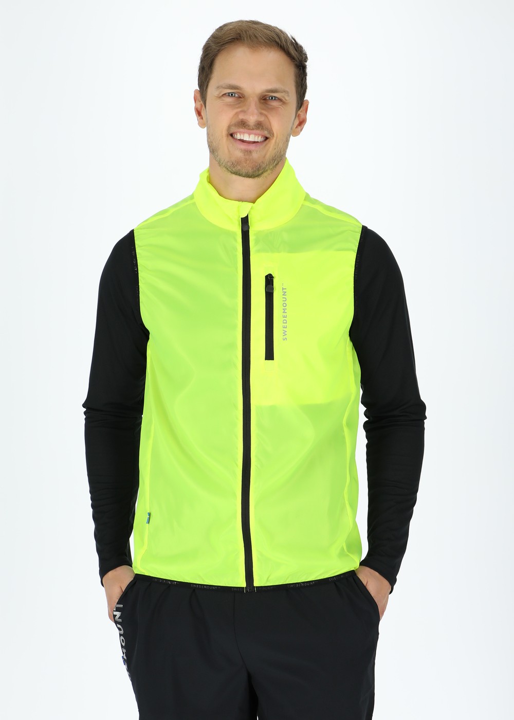 Packable Wind Vest, Neon, Xs,  Västar