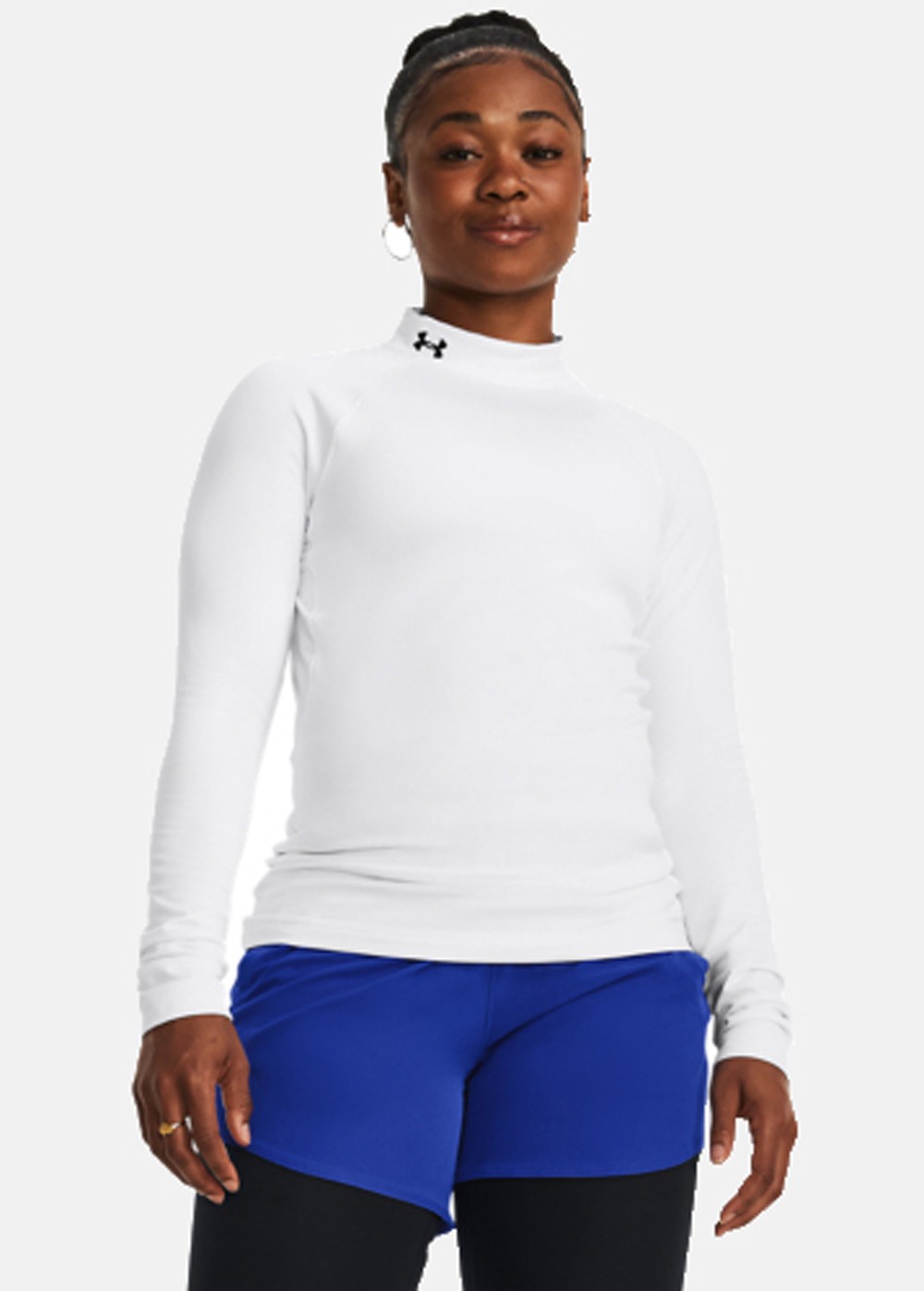 Ua Cg Authentics Mockneck, White, L,  Löpar-T-Shirts | Bad//Badkläder//Sport & aktivitet//Sommar & Hav | Padelspecialisterna