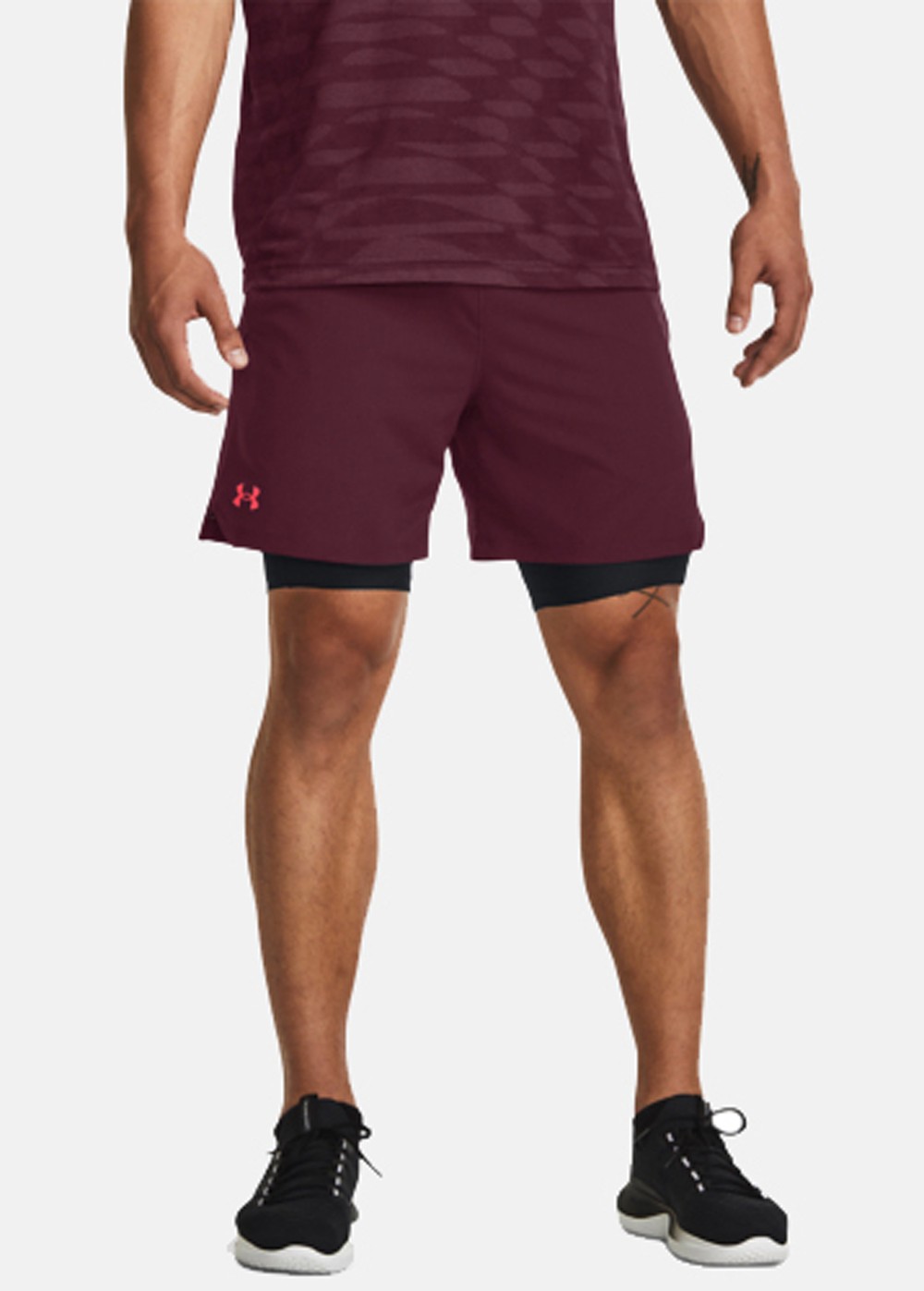 Ua Vanish Woven 6in Shorts, Dark Maroon, S,  Löparshorts