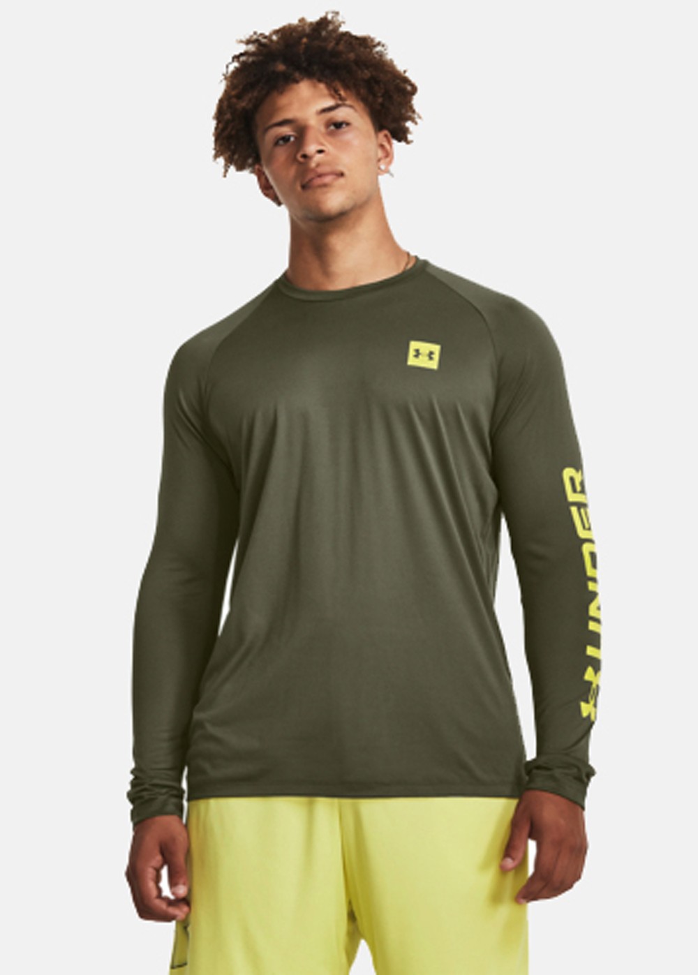 Ua Tech Prt Fill Ls, Marine Od Green, S,  Träningströjor