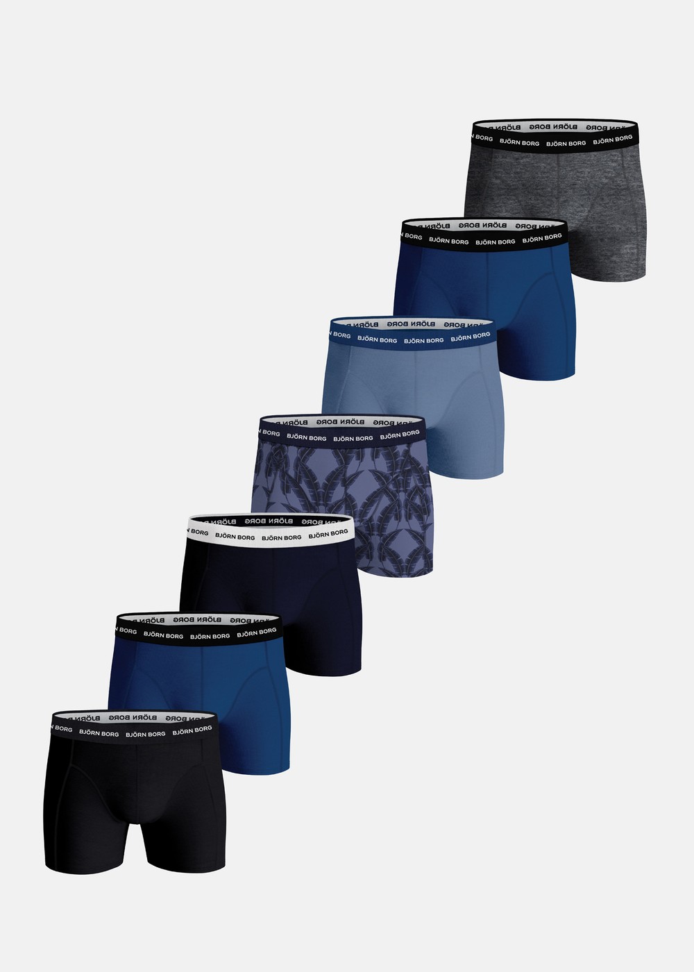 Alternativ bild 0 för Björn Borg Kalsonger 7P Cotton Stretch Boxer 1561 Flerfärgad bomull Small Herr