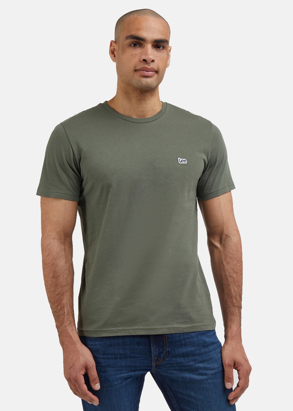 Ss Patch Logo Tee, Olive Grove, S,  T-Shirts