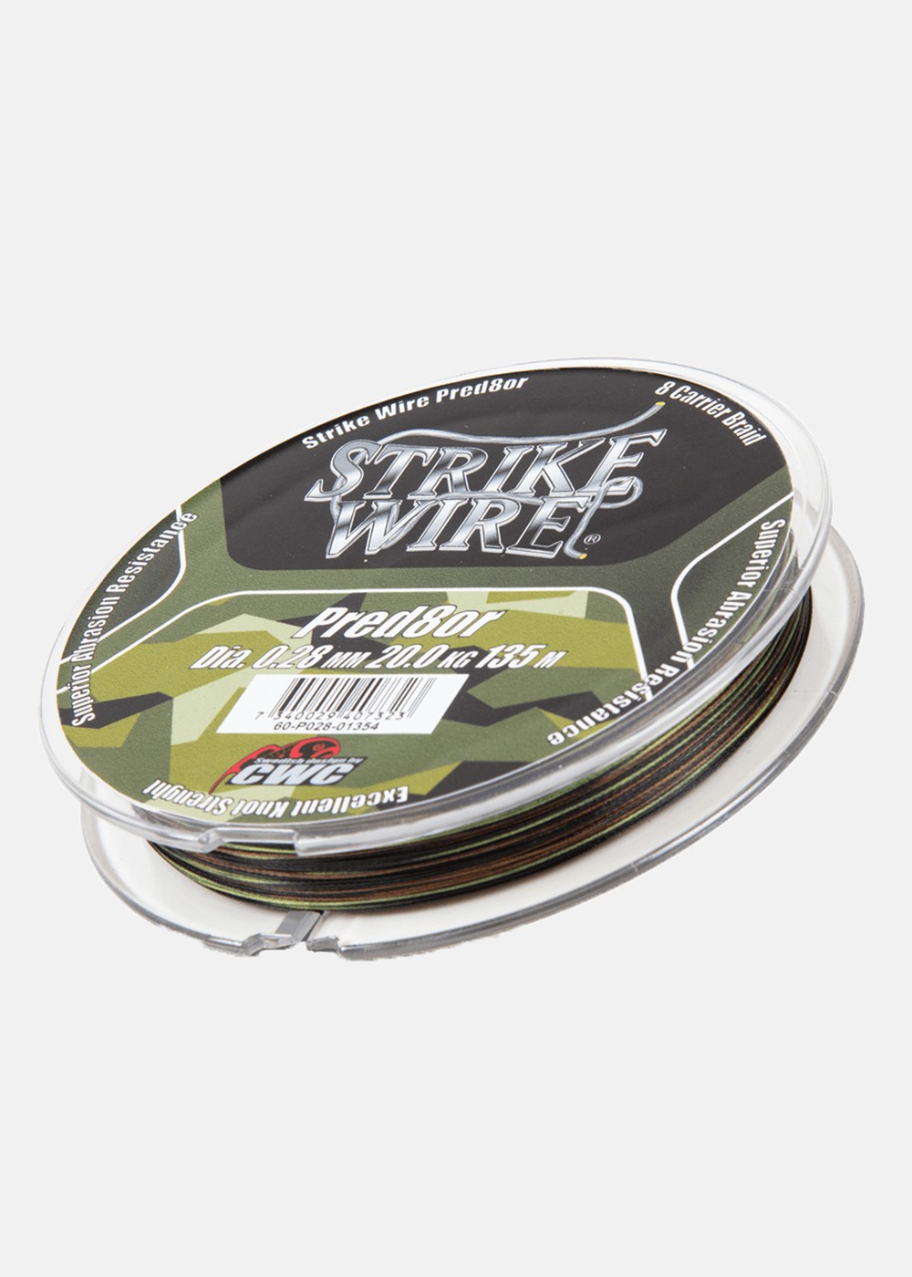 Strike Wire Pred8or X8, 0,28mm, Camo, 0.28,  Flätlinor | Skor//Herr//Walkingskor | Padelspecialisterna