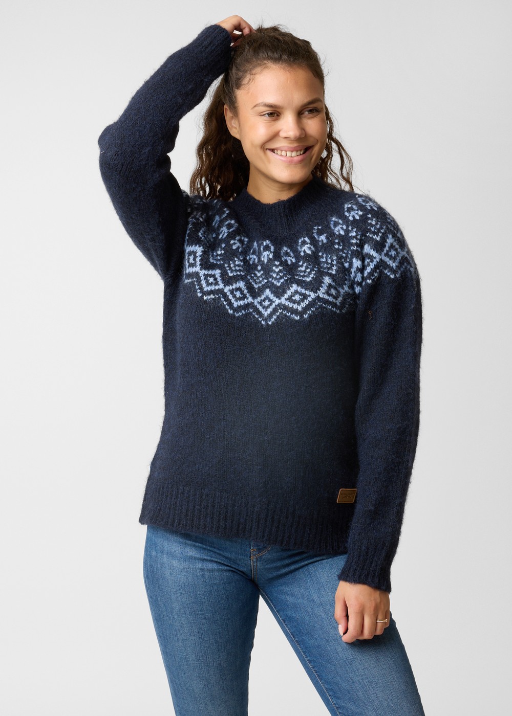 Lofoten Wool Knit W, Navy Melange, 40,  Tröjor