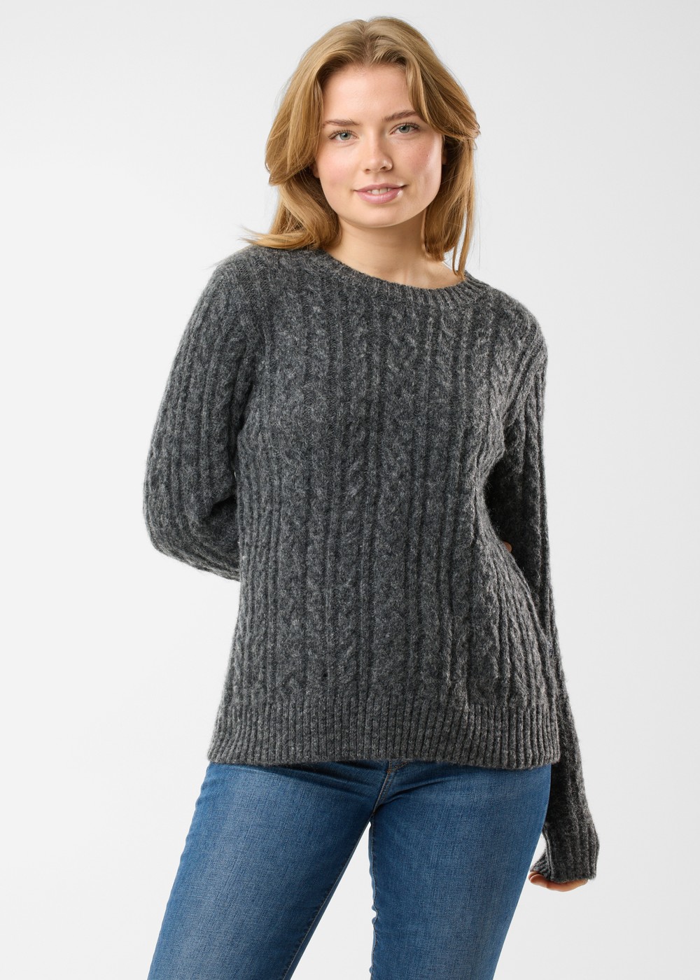 New Haven Knit W, Charcoal Melange, 46,  Stickat New Haven Knit W, Charcoal Melange, 46,  Stickat