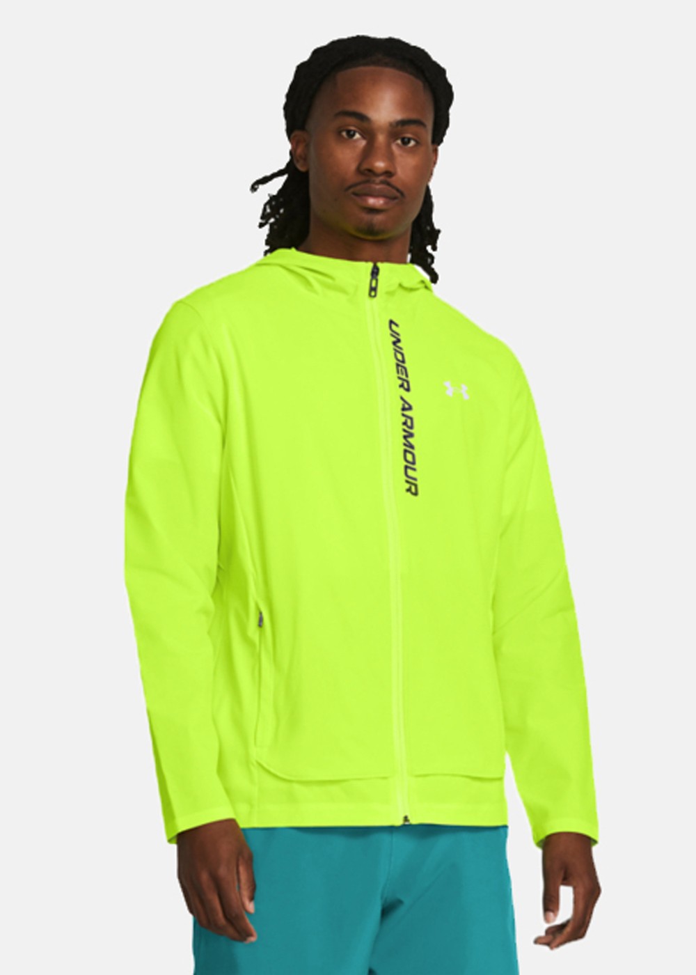 Ua Outrun The Storm Jacket, Green, Xl,  Löparkläder