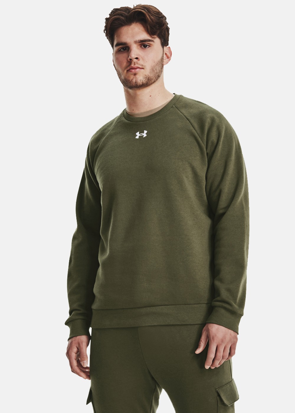 Ua Rival Fleece Crew, Green, M,  Sweatshirts Ua Rival Fleece Crew, Green, M,  Sweatshirts
