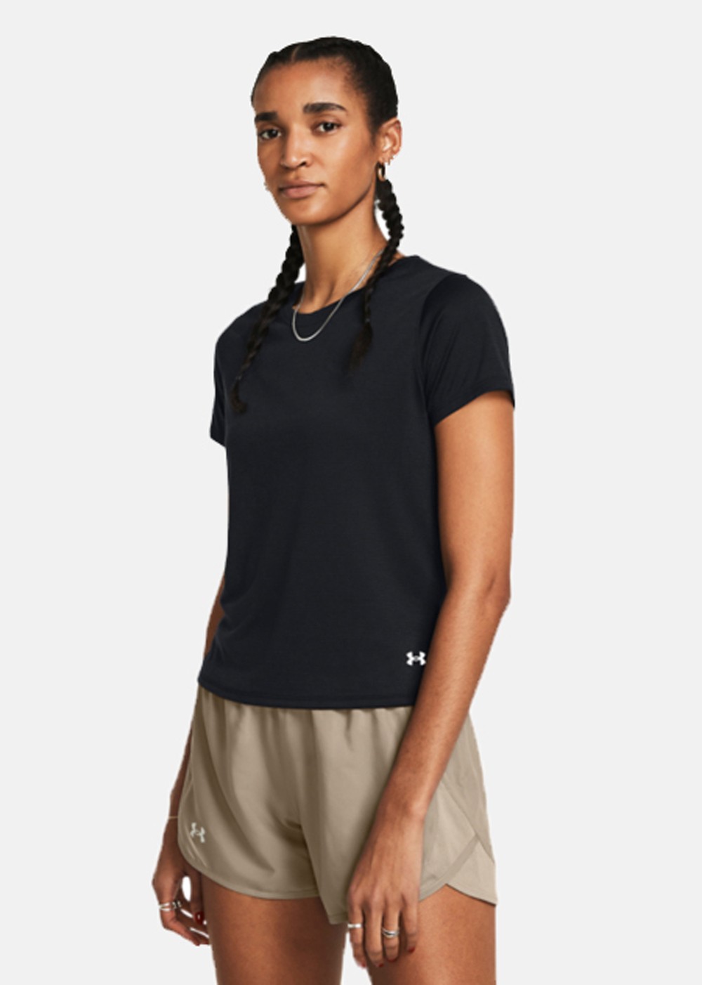 Ua Launch Shortsleeve, Black, Xl,  Löparkläder