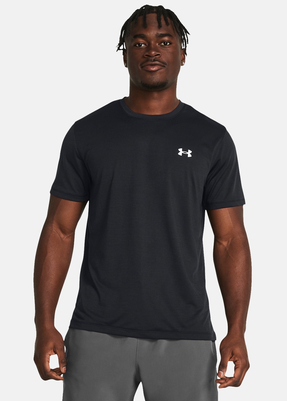 Ua Launch Shortsleeve, Black, Xl,  Löpar T-Shirts